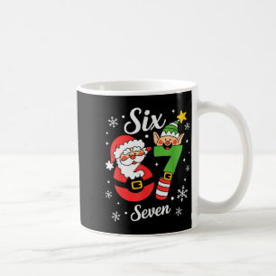 Sechs Sieben 67 Elf Santa Weihnachten Kaffeetasse