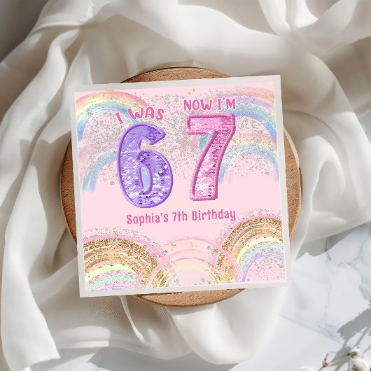 Sechs Sieben 67 Geburtstagsservietten Serviette
