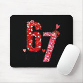 Sechs Sieben 67 Herzen 6 7 Meme Jungen Mädchen Kin Mousepad (Mit Mouse)