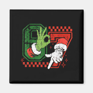Sechs Sieben 67 Lustiger Weihnachtsmeme Humor Tren Magnet