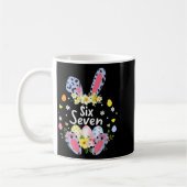 Sechs sieben 67 Meme 6 7 Bunny Leopard Kinder lust Kaffeetasse (Links)