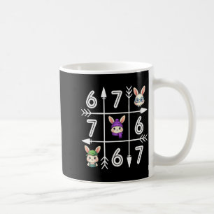 Sechs sieben 67 Meme 6 7 Eier frohen Ostertag Jung Kaffeetasse