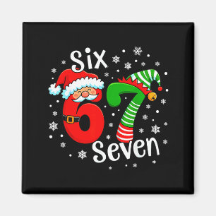 Sechs Sieben 67 Meme 6 7 Elf Santa Weihnachten Magnet