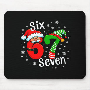 Sechs Sieben 67 Meme 6 7 Elf Santa Weihnachten Mousepad