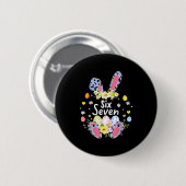 Sechs sieben 67 Meme 6 7 Kaninchen Leopard Kinder Button (Vorne & Hinten)