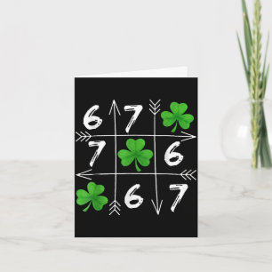 Sechs sieben 67 Meme 6 7 St. Patrick´s Day Shamroc Karte