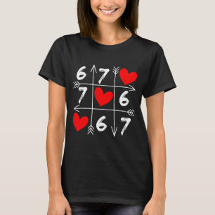 Sechs Sieben 67 Meme 6 7 Valentinstag Herz Männer T-Shirt
