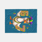 Sechs Sieben 67 Meme Gans mit Narrenhut & Perle Fleecedecke (Vorderseite (Horizontal))