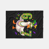 Sechs Sieben 67 Meme Gans Mit Narrenhut & Perle Fleecedecke (Vorderseite (Horizontal))