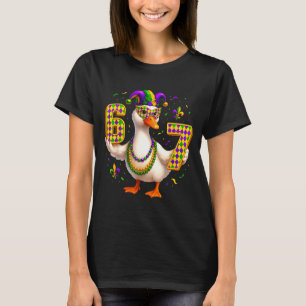 Sechs Sieben 67 Meme Gans mit Narrenhut & Perle T-Shirt