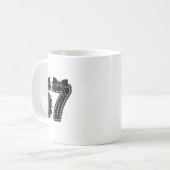 Sechs Sieben 67 Meme Nummer 67 Coquette Bogen Frau Kaffeetasse (Vorderseite Links)