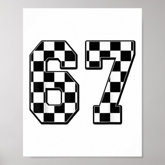 Sechs Sieben 67 Meme Nummer 67 Poster (Vorne)