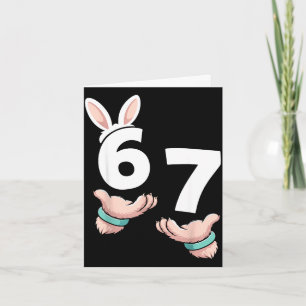 Sechs sieben 67 Ostertag 6 7 Hände Kinder Jungen 6 Karte