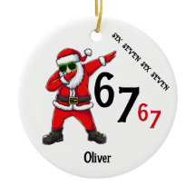 Sechs Sieben 6 7 67 Meme Weihnachtsmann Synchronis