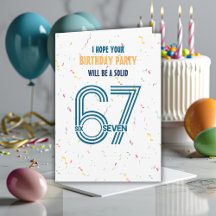Sechs Sieben 6 7 Bunter Konfetti-Jungen-Geburtstag