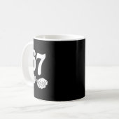 Sechs Sieben 6 7 Lustig 67 Gen Alpha Slang 6-7 Mem Kaffeetasse (Vorderseite Links)