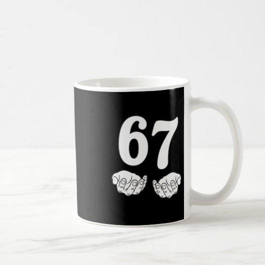 Sechs Sieben 6 7 Lustig 67 Gen Alpha Slang 6-7 Mem Kaffeetasse (Rechts)