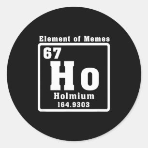 Sechs Sieben 6 7 Lustiges Zahlen Meme Runder Aufkleber