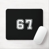 Sechs Sieben 6 7 Meme 67  Mousepad (Mit Mouse)