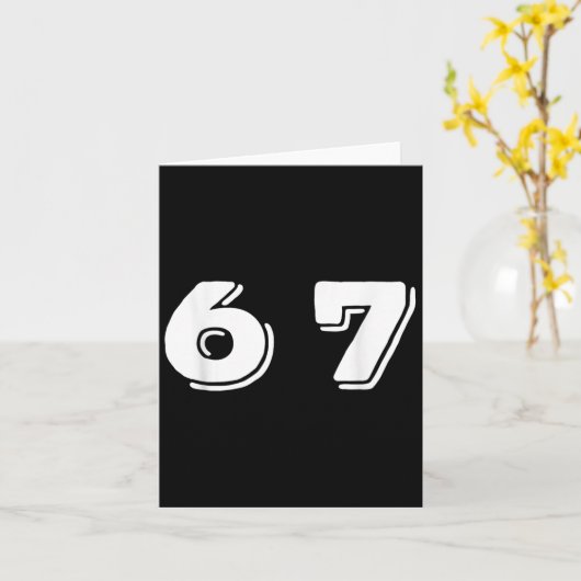 Sechs sieben 6 7-Meme-Design _1 Karte (Gelbe Blume)