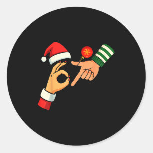 Sechs Sieben 6 7 Meme Gen Alpha Slang 67 Weihnacht Runder Aufkleber