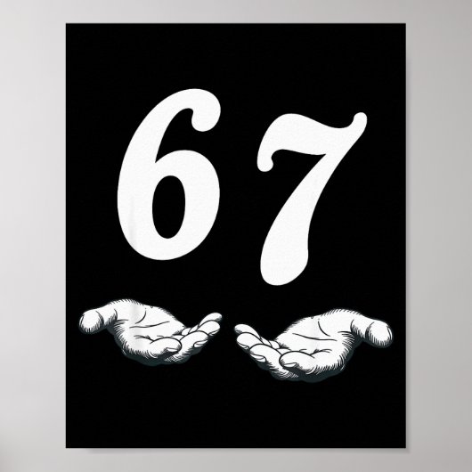 Sechs Sieben 6 7 Meme Poster (Vorne)