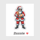  Sechs Sieben 6 7 Meme Santa Weihnachten  Aufkleber (Blatt)
