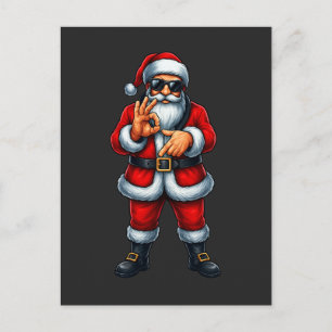  Sechs Sieben 6 7 Meme Santa Weihnachten  Postkarte