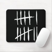 Sechs Sieben 6 7 Strichliste 67 Meme 6-7 Zahlen Mousepad (Mit Mouse)