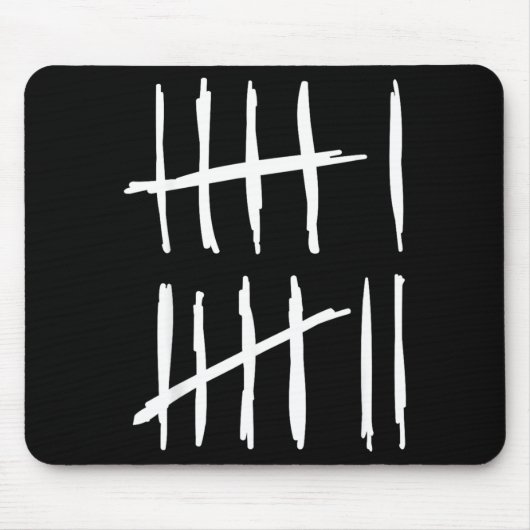 Sechs Sieben 6 7 Strichliste 67 Meme 6-7 Zahlen Mousepad (Vorne)