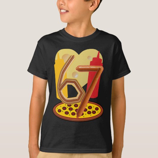 sechs sieben 6 7 T-Shirts (Vorderseite)