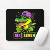 Sechs sieben Alligator 6 7 Mardi Gras 67 Meme Jung Mousepad (Mit Mouse)