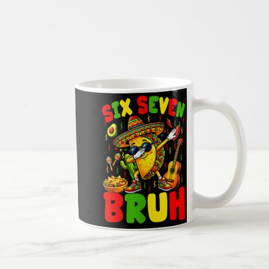 Sechs sieben Alter Tacos dabbing cinco de mayo mex Kaffeetasse (Rechts)