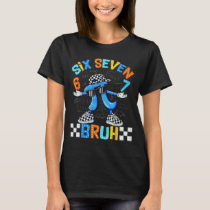 Sechs sieben bruh 3,14 Zahl kariert 67 Meme Kinder T-Shirt