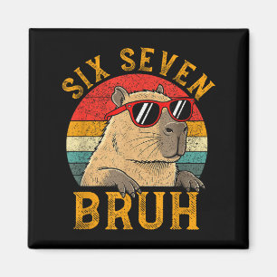 Sechs Sieben Bruh 67 Meme Lustig Capybara Viral Se Magnet