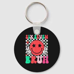 Sechs Sieben Bruh 6 7 Meme Gen Alpha Slang Lustig Schlüsselanhänger