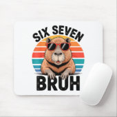 Sechs Sieben Bruh 6 7 Meme Lustiges Capybara 6 7  Mousepad (Mit Mouse)