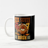 Sechs Sieben Bruh 6 7 Meme Truthahn Erntedankfest Kaffeetasse (Links)