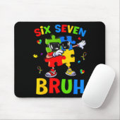 Sechs sieben bruh Autismusrätsel 67 Meme-Männer Mousepad (Mit Mouse)