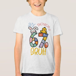 Sechs Sieben Bruh Bunny Kinder Tri-Blend Shirt