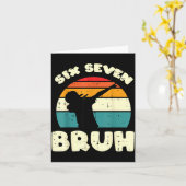 Sechs Sieben Bruh Dab Lustiges 67 Kostüm 6 7 Meme  Karte (Gelbe Blume)