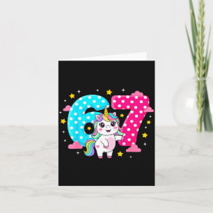 Sechs Sieben Bruh Dabbing Einhorn 6 7 Meme 7. Gebu Karte