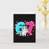 Sechs Sieben Bruh Dabbing Einhorn 6 7 Meme 7. Gebu Karte (Gelbe Blume)