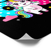 Sechs Sieben Bruh Dabbing Einhorn 6 7 Meme 7. Gebu Poster (Ecke)