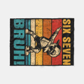 Sechs Sieben Bruh Dabbing Junge Lustig 67 Meme Gen Fleecedecke (Vorderseite (Horizontal))
