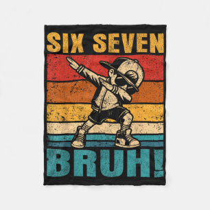Sechs Sieben Bruh Dabbing Junge Lustig 67 Meme Gen Fleecedecke