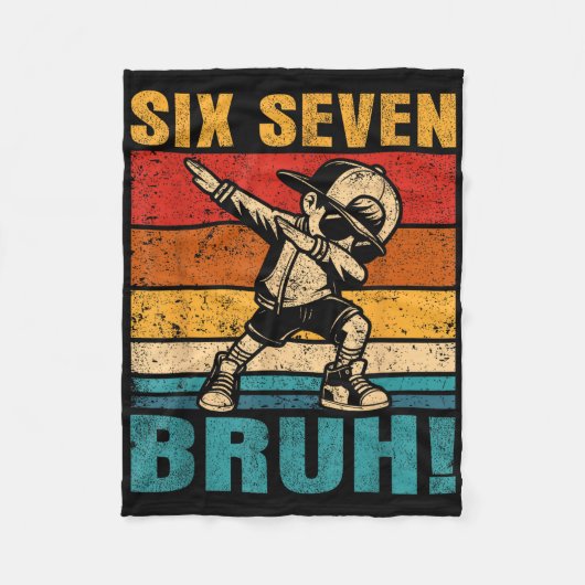 Sechs Sieben Bruh Dabbing Junge Lustig 67 Meme Gen Fleecedecke (Vorderseite)