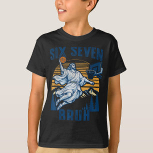 Sechs Sieben Bruh Jesus Basketball Für Jungen Kind T-Shirt
