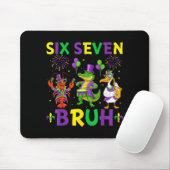 Sechs Sieben Bruh Meme Alligator Crawfish Pelikan Mousepad (Mit Mouse)