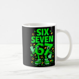 Sechs sieben bruh St. Patricks Day 67 Meme 67 brai Kaffeetasse